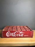 Vintage Kırmızı Renk Ahşap Şişe Cola Kasası