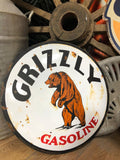 Grizzly Gasoline Metal Sign
