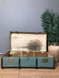 1890s German Moritz Madler Leipzig Wooden Suitcase