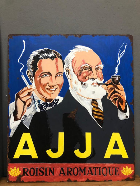 Ajja Tobacco Tütün Markası Metal Reklam Tabela