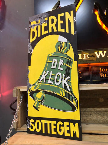 De Klok Bier Beer Metal Advertising Sign