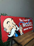 Model Smoking Tobacco Tobacco Metal Advertising Sign
