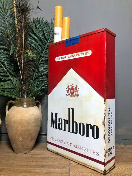 Giant Size Metal Sign / Totem in Marlboro Package Form