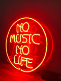 “No Music No Life” Neon Tabela