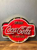 Coca Cola Rare Glass Neon Lighted Sign