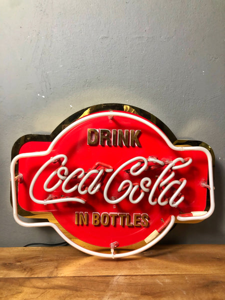 Coca Cola Rare Glass Neon Lighted Sign