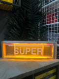Super Gasoline Illuminated Sign