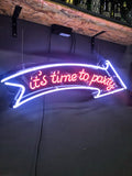 Glass Neon Lighted Sign