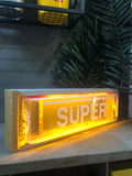 Super Gasoline Illuminated Sign