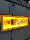 100% Illuminated Metal Sign