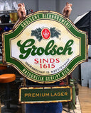 Dev Boy Çift Taraflı  “Grolsch” Metal Reklam Tabela