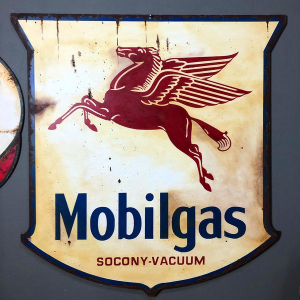 "Mobil Gas” Metal Reklam Tabela