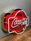 Coca Cola Rare Glass Neon Lighted Sign