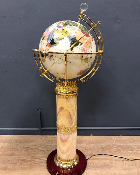 Mermer vb. Taşlardan Dünya Küre