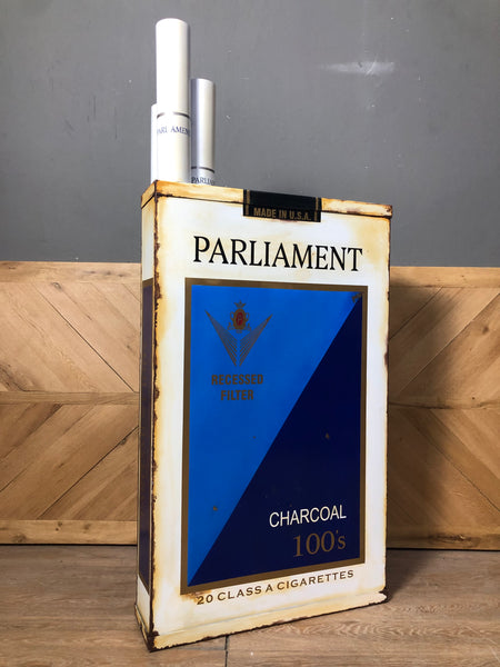 Giant Size Metal Sign / Totem in Marlboro Package Form