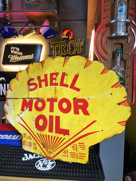 Shell Metal Advertising Sign