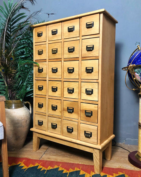 "MES" Solid Oak Multi Drawer Cabinet