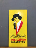 Miss Blanche Virginia Cigarettes Metal Advertising Sign