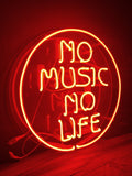 “No Music No Life” Neon Tabela