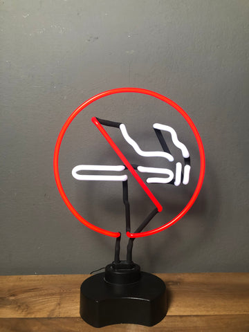 Glass Neon No Smoking Sign