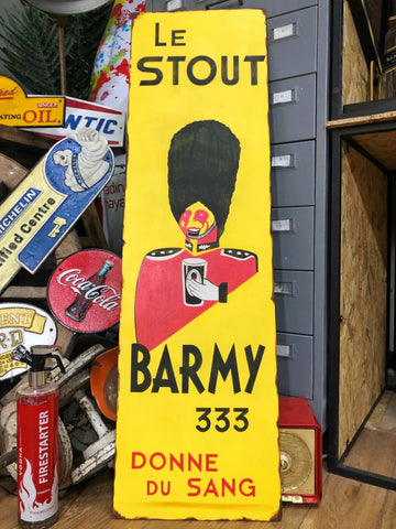 Barmy 333 Le Stout Metal Reklam Tabela