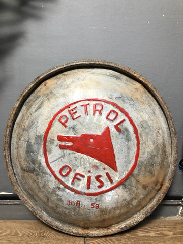 70’ler Ağır Metal “Petrol Ofisi” Varil Kapağı