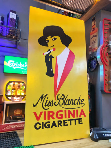 Miss Blanche Virginia Cigarettes Metal Reklam Tabelası