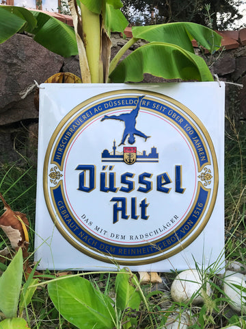 Vintage "Düssel Alt" Metal Bira Tabelası