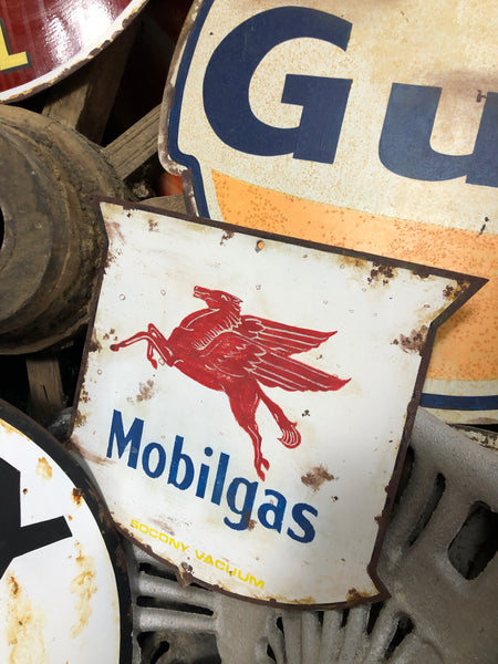 Mobilgas Metal Signage