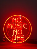 “No Music No Life” Neon Tabela