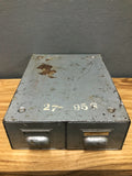 Old Industrial Metal Drawer with 2