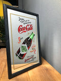 Original Coca Cola Under Glass Mirror